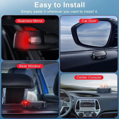 Solar Powered Fake Car Alarm Light, Auto Light Sensor LED Simulated Security Warning Flashing Light - image 4