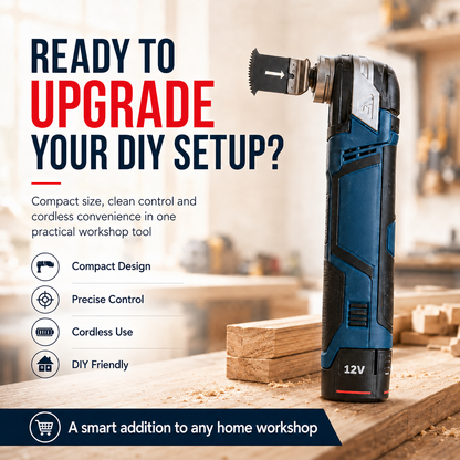 🔧12V Cordless Precision Cutter – Clean Detail, Plunge & Flush Cuts Made Easy
