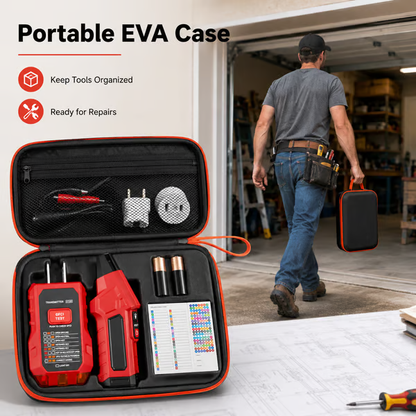 ⚡ Portable Circuit Breaker Finder &amp; GFCI Tester Kit – 4-Adapter Electrical Tracing Tool 🧰