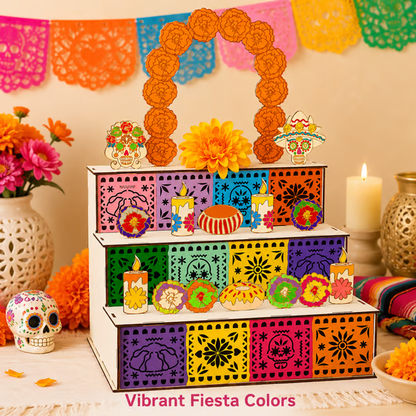 🔥Last Day 49% OFF -🎨Mexican Day of the Dead Wooden Altar Display