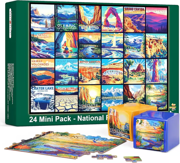 🔥Last Day 49% OFF - 🏞️🧩National Parks Advent Calendar | 🏙️🎁 A Holiday Countdown Full of Travel Dreams