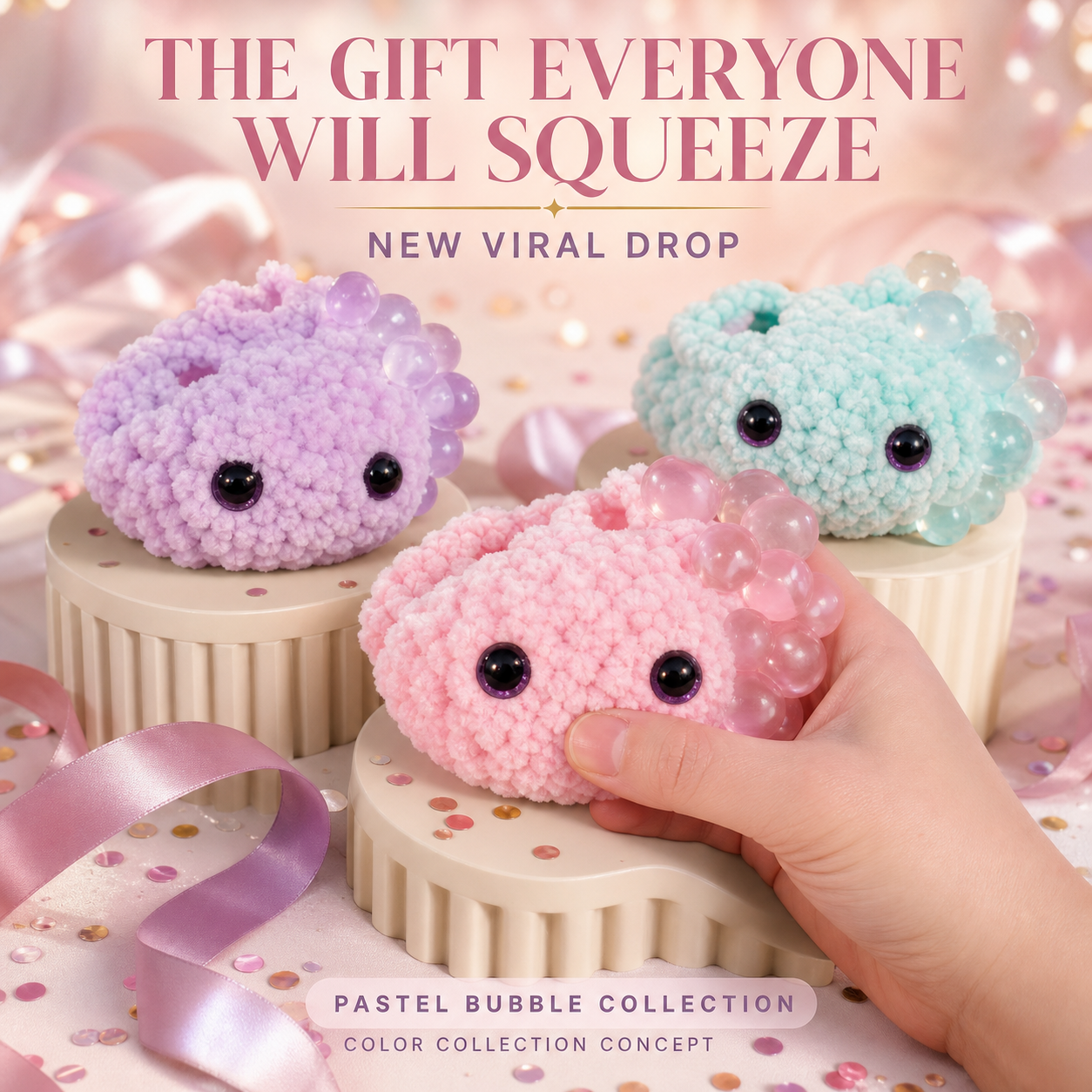 ✨Flumyr BubbleBloom™ – Viral Squeeze & Bloom Crochet Squishy