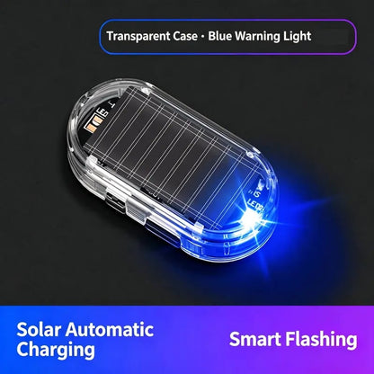 Solar Powered Fake Car Alarm Light, Auto Light Sensor LED Simulated Security Warning Flashing Light - image 8