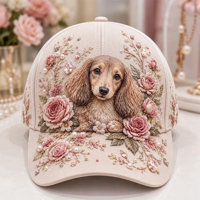 🔥 Last Day 49% OFF – 🧢 3D Highland Cow Embroidery Cap - 🐾 Dachshund
