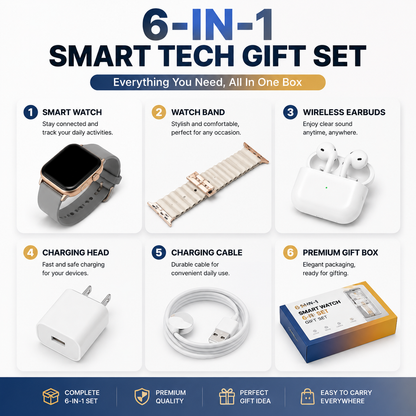 🔥Last Day 50% OFF -🎁 6-in-1 Smartwatch Set