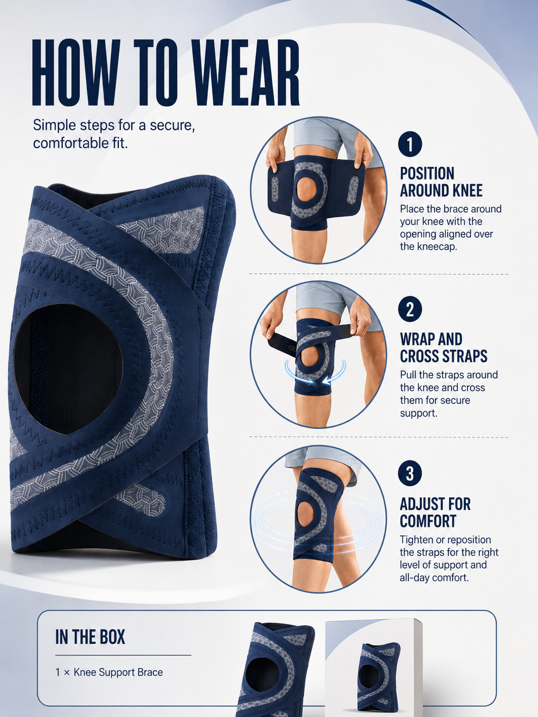 🔥Last Day 50% OFF - 🦵 4-Spring Open-Patella Knee Brace – Adjustable Compression & Side Support