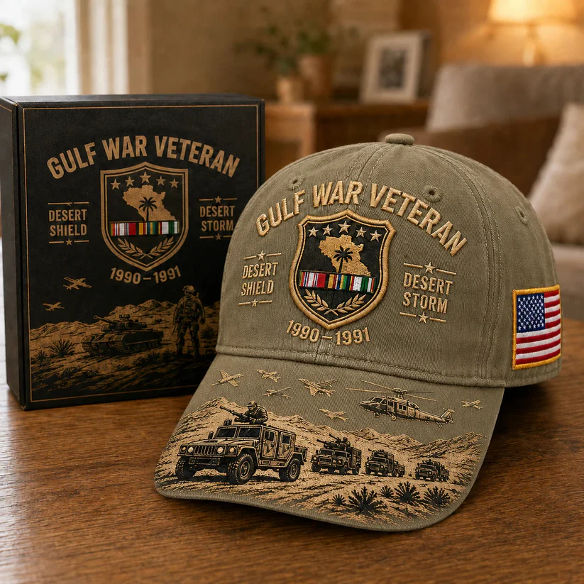 🏆Last Day Promo: 49% OFF! 🏜️ Desert Storm Veteran Commemorative Cap – Gulf War Desert Shield Veteran Hat