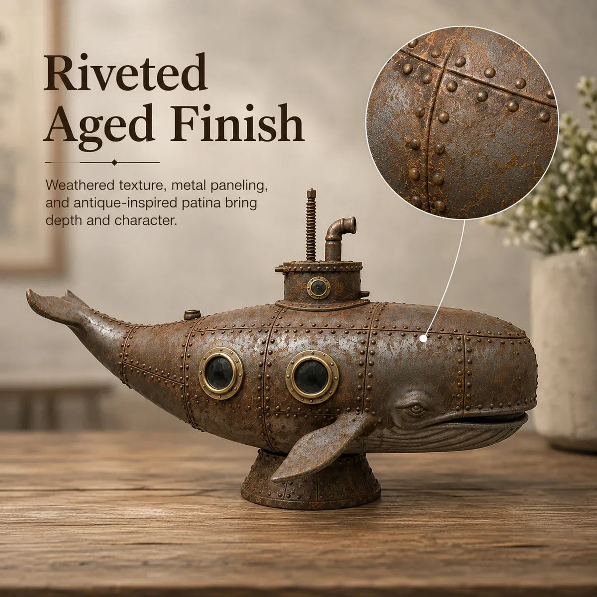 🔥 Last Day 50% OFF –🐳Vintage Mechanical Whale Sculpture