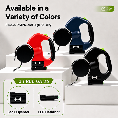 Mskdyp™ — Double retractable leash for 2 dogs