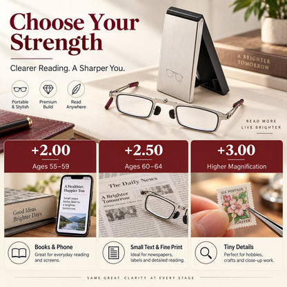 🔥 Last Day 50% OFF –✨ Weightless Folding Readers in a Sleek Metal Vault | Read Anywhere 📖