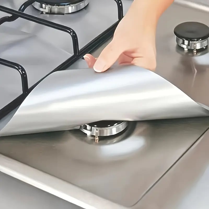 🔥 Last Day 50% OFF –🥘 Reusable Gas Stove Burner Liners♻️ (Set of 4)