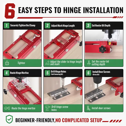 🔥Last Day 49% OFF - 🚪 Door Hinge Cut Out Tool for Door & Cabinet Hinges