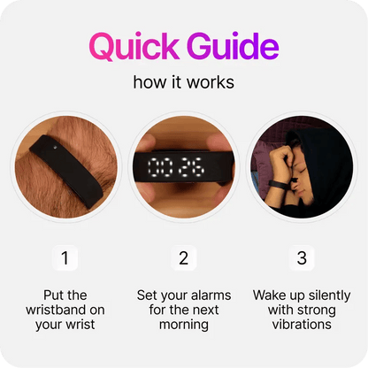 🔥 Last Day 50% OFF –⌚Silent Vibration Alarm Watch – Wake Up Without Disturbing Your Partner