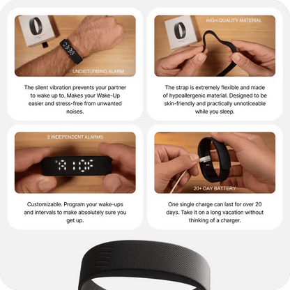 🔥 Last Day 50% OFF –⌚Silent Vibration Alarm Watch – Wake Up Without Disturbing Your Partner
