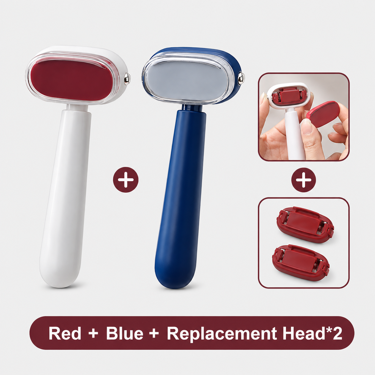 Red+Blue+ Replacement Head*2