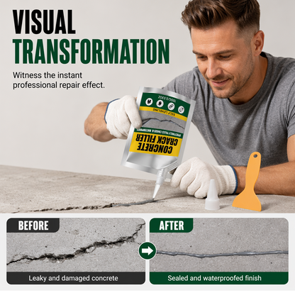 🔥Last Day 50% OFF - 🏠 Waterproof Concrete Crack Filler for Indoor & Outdoor Use