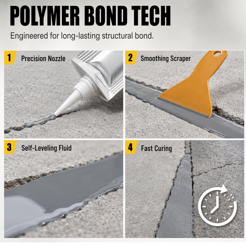 🔥Last Day 50% OFF - 🏠 Waterproof Concrete Crack Filler for Indoor & Outdoor Use