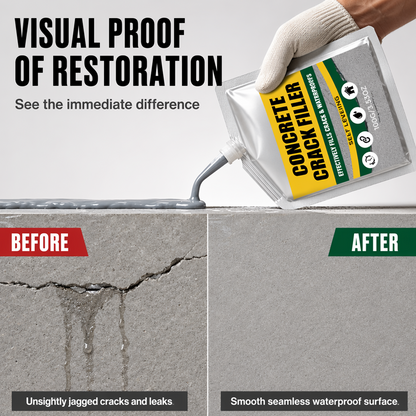 🔥Last Day 50% OFF - 🏠 Waterproof Concrete Crack Filler for Indoor & Outdoor Use