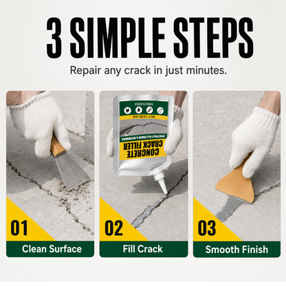 🔥Last Day 50% OFF - 🏠 Waterproof Concrete Crack Filler for Indoor & Outdoor Use