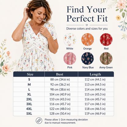 Limited Stock! 50% Off Hot Sale Ongoing🌺Women's V-Neck Floral Print Dress with Twist Waist