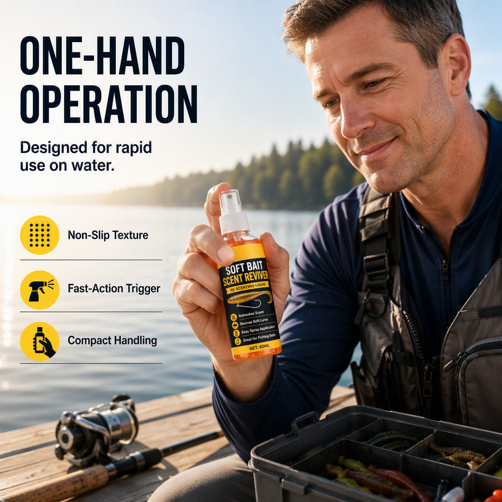 🔥Last Day 50% OFF -🎣Soft Bait Scent Booster Spray High‑Concentration Fishing Lure Scent Reviver
