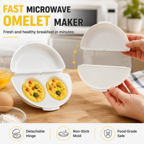 🔥 Last Day 50% OFF–🍳 2-in-1 Microwave Omelet & Egg Cooker