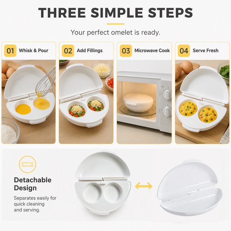 🔥 Last Day 50% OFF–🍳 2-in-1 Microwave Omelet & Egg Cooker