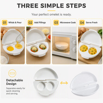 🔥 Last Day 50% OFF–🍳 2-in-1 Microwave Omelet & Egg Cooker